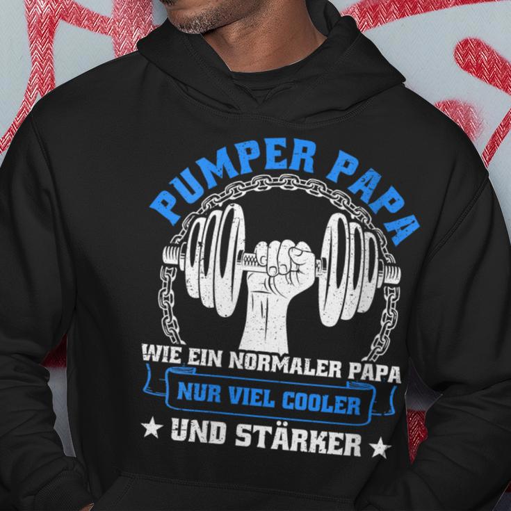 Damen Pumper Papa Bodybuilder Kraftsport Gym Lustiges Bodybuilding Mit-Ausschnitt Kapuzenpullover Lustige Geschenke