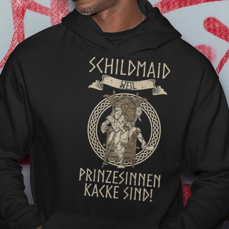 Damen Schildmaid Weil Prinzessinnen Kacke Sind Wikinger Spruch Hoodie Lustige Geschenke