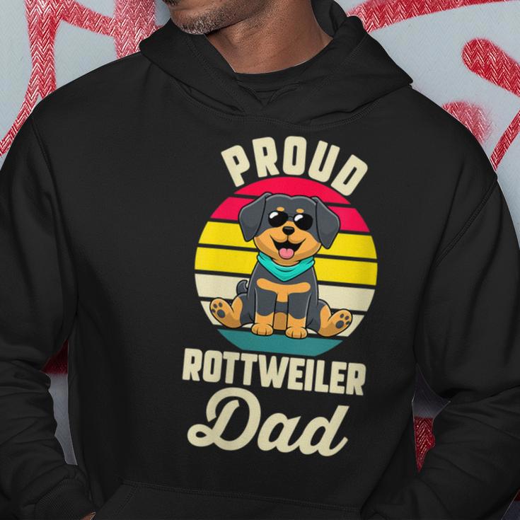 Damen Stolzer Rottweiler Papa Rottweiler Papa Mit-Ausschnitt Kapuzenpullover Lustige Geschenke