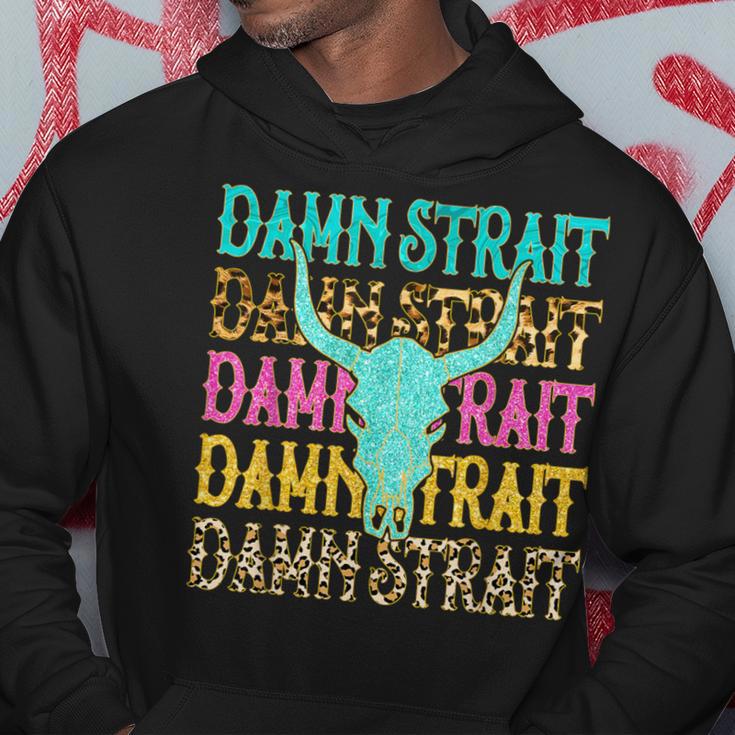 Damn Strait Wild West 90S Bulls Skulls Damn Strait Western Hoodie Unique Gifts