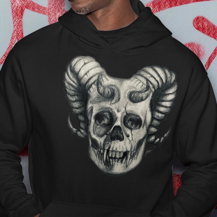 Dämonenschädel Demon Skull Totenkopf Teufel Hoodie Lustige Geschenke