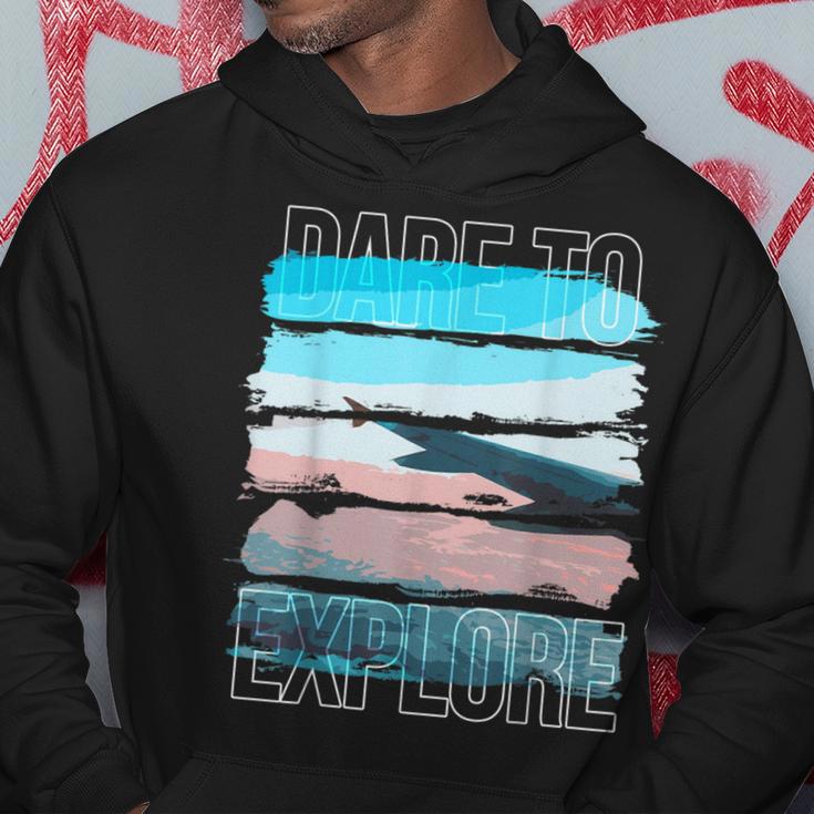 Dare To Explore Airplane Hoodie Unique Gifts