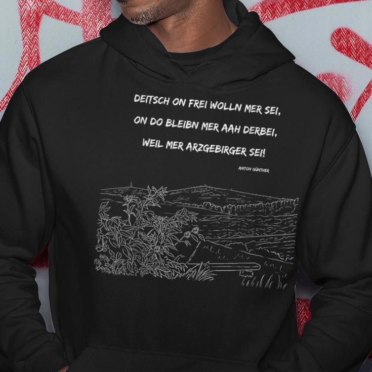 Deitsch On Frei Wolln Mer Sei Erzgebirge Arzgebirg Hoodie Lustige Geschenke