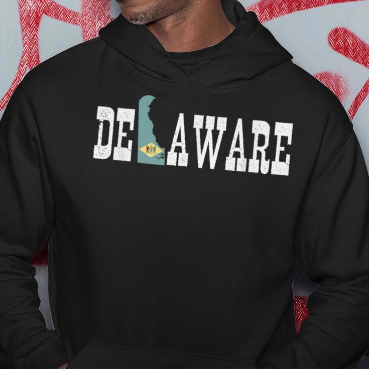 Delaware State And Delaware Flag With Pride For Delaware Hoodie Unique Gifts