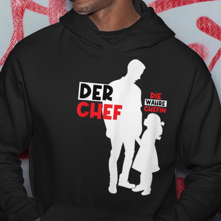 Der Chef Die Wahre Chefinater Tochter Partnerlookatertag Kapuzenpullover Lustige Geschenke