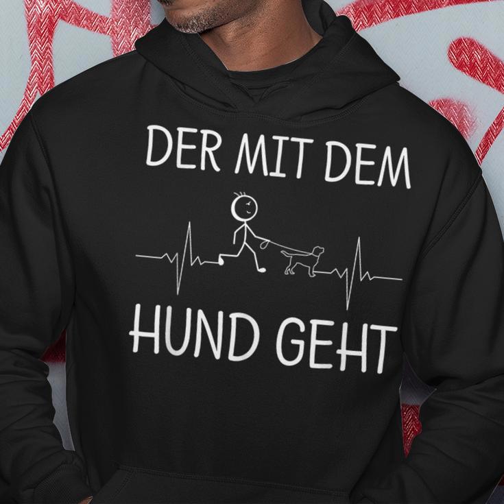 Der Mit Dem Hund Geht Hunde Heartbeat Dog Lovers S Hoodie Lustige Geschenke