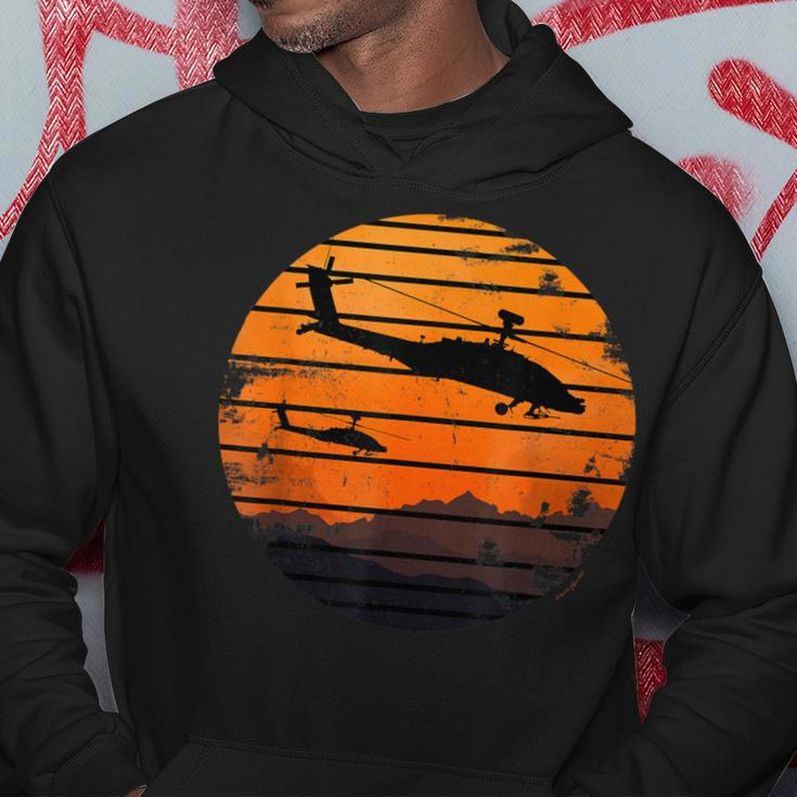 Desert Sunrise Ah-64 Apache Attack Helicopter Vintage Hoodie Unique Gifts