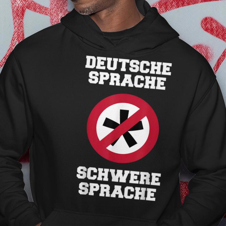 Deutsche Sprache, Schwere Sprache Hoodie für Herren, Lustiges Sprachlerner Motiv Lustige Geschenke