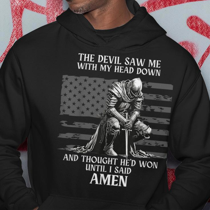 The Devil Saw Me With My Head Down And Thought He'd Won Mens Hoodie Funny Gifts
