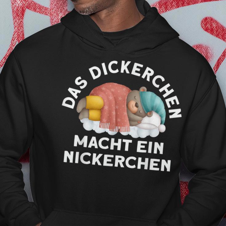 The Dickerchen Macht Ein Naperchen Bear Pyjamas Black Hoodie Lustige Geschenke