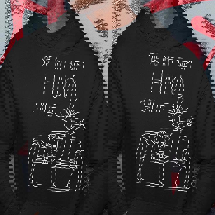 Die Mit Dem Hund Chillt Dog Owners Dog Black S Hoodie Lustige Geschenke