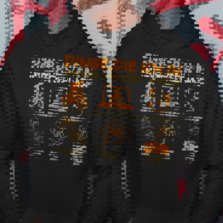 Dinge Die Ich In Meiner Freizeit Mache Bicycle Cyclist Black Hoodie Lustige Geschenke