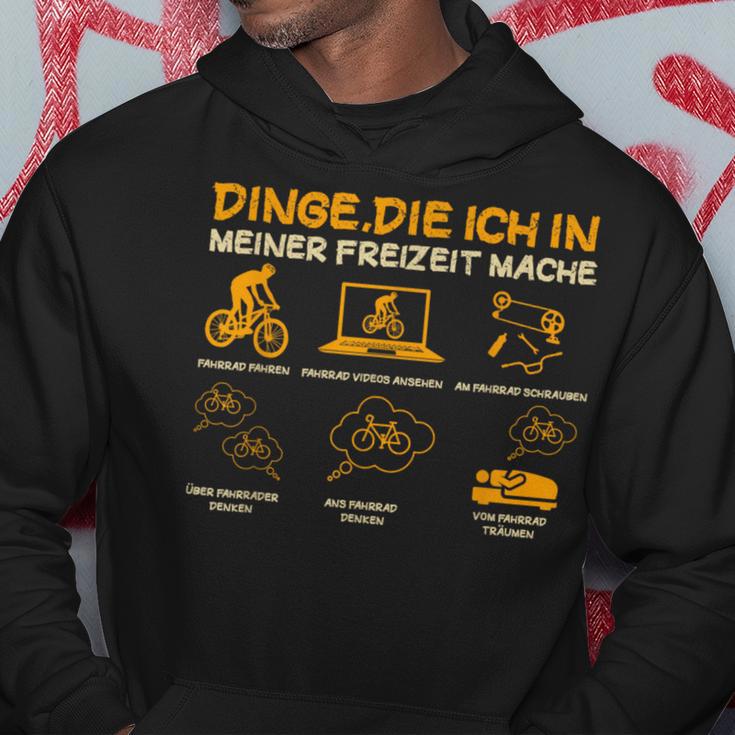 Dinge Die Ich In Meiner Freizeit Mache Bicycle Cyclist Black Hoodie Lustige Geschenke