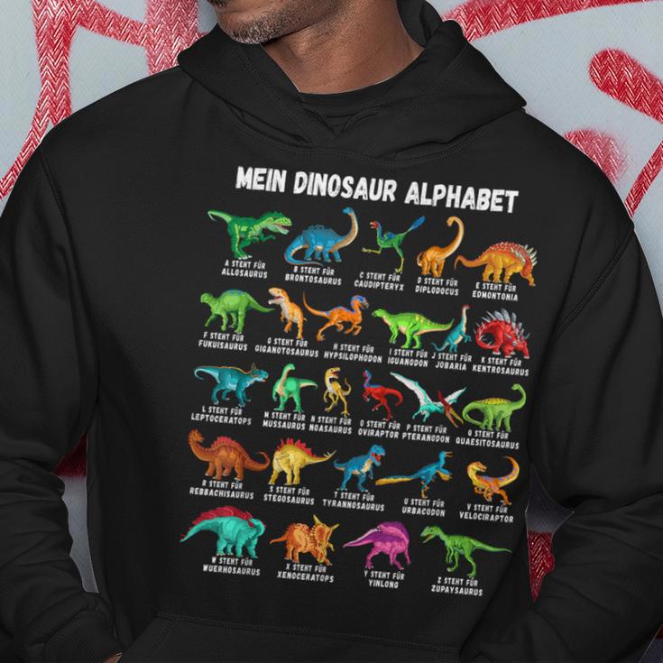 Dinosaur Types Alphabet A-Z Dino Abc T-Rex Dinosaur Black Hoodie Lustige Geschenke