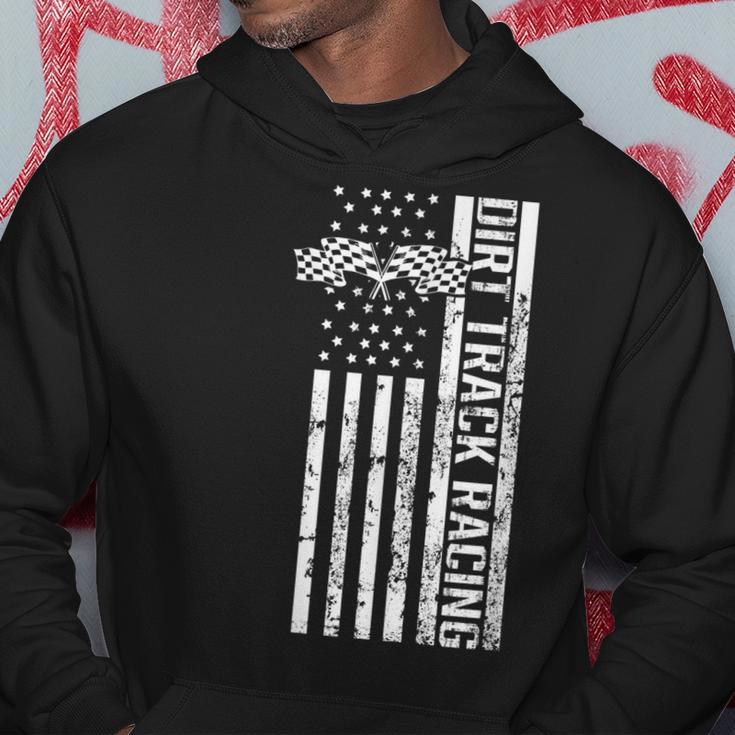 Dirt Track Racing Usa Flag American Motocross Stock Car Race Hoodie Unique Gifts