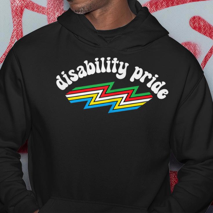 Disabled Pride Proud Handicap Disability Pride Month Flag Hoodie Unique Gifts