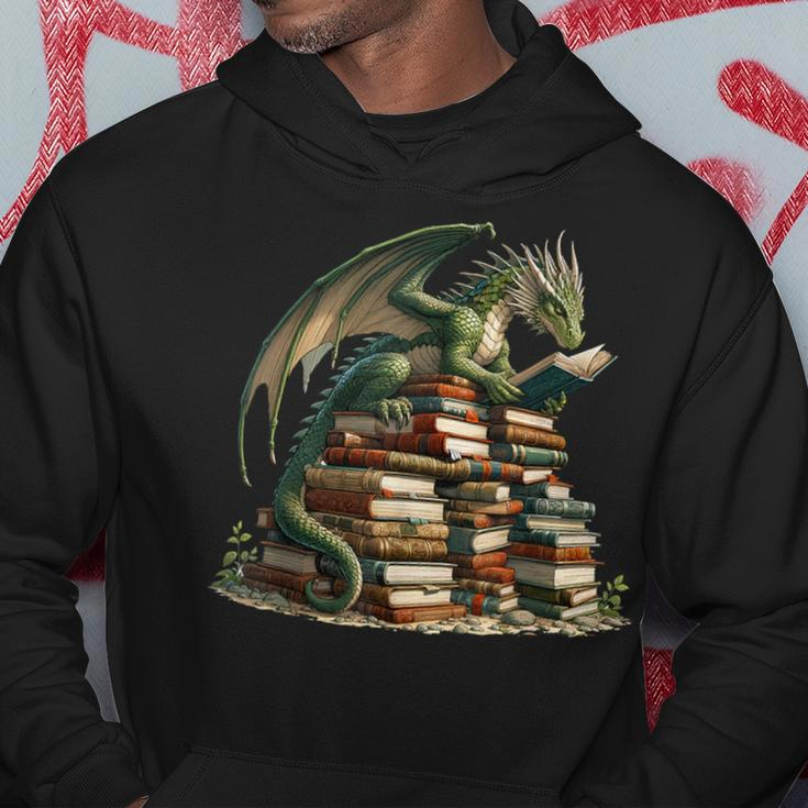 Distressed Bookworm Dragons Reading Book Dragons And Books Hoodie Personalized Gifts