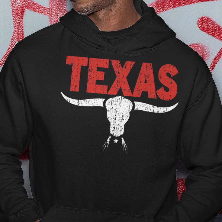 Distressed Texas Angry Longhorn Bull Hoodie Unique Gifts