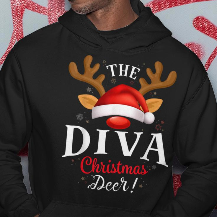 Diva Christmas Deer Pjs Xmas Family Matching Hoodie Personalized Gifts