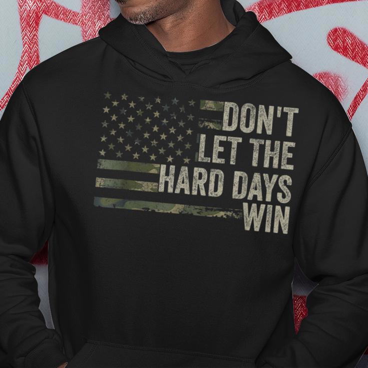 Don't Let The Hard Days Win Vintage American Flag Hoodie Unique Gifts