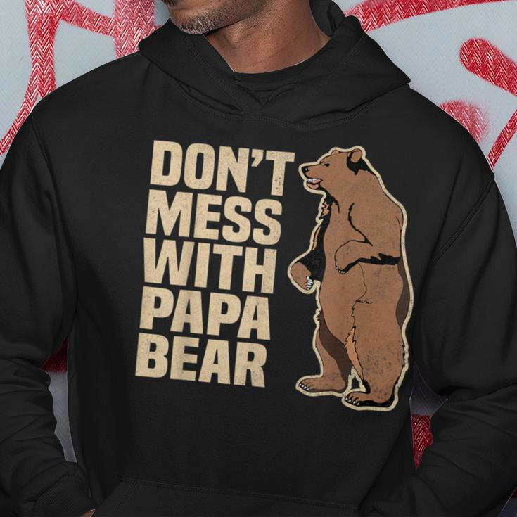 Don't Mess With Papa Bear Family Matching Father's Day Hoodie Unique Gifts