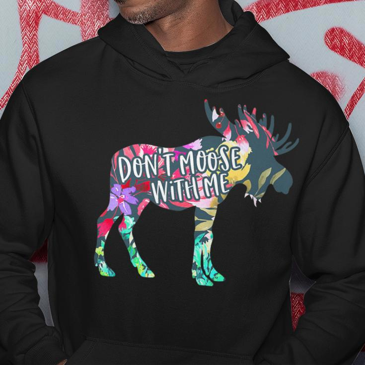 Don't Moose With Me Colorful Moose Wildlife Animal Hoodie Unique Gifts