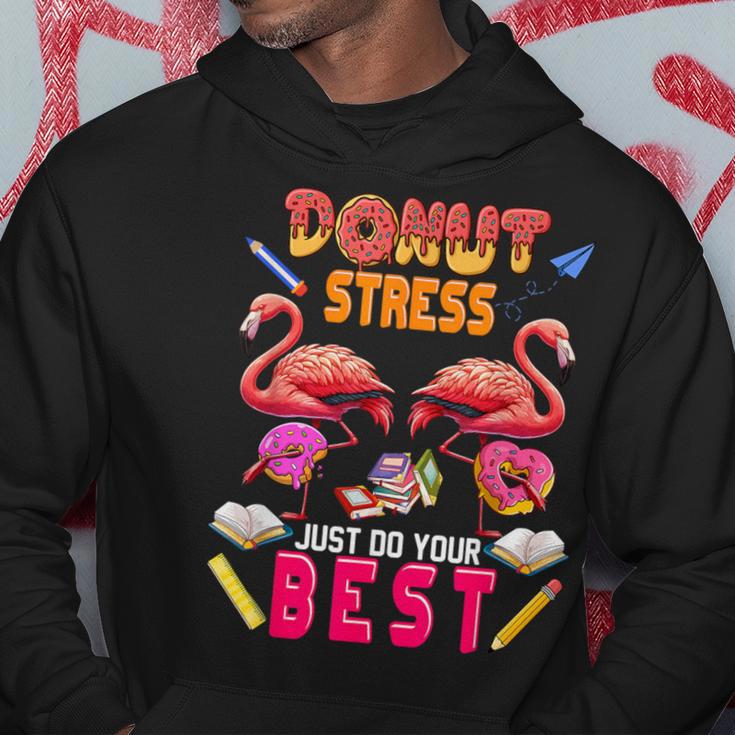 Donut Stress Just Do Best Costume Donuts Lover Flamingos Hoodie Unique Gifts