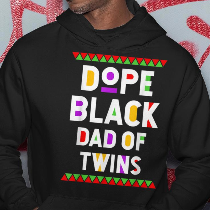 Dope Black Dad Of Twins African American Black History Month Hoodie Unique Gifts
