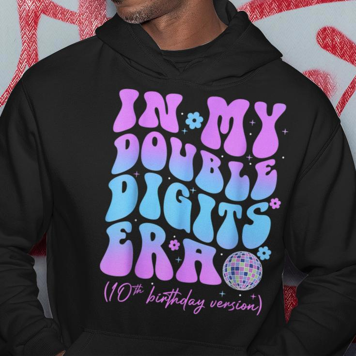 In My Double Digits Era Retro 10 Year Old 10Th Birthday Hoodie Funny Gifts