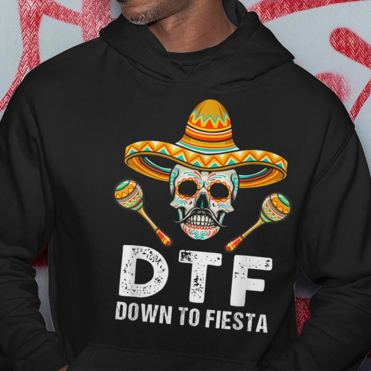 Down To Fiesta Mexican Party Skull Cinco De Mayo Hoodie Funny Gifts