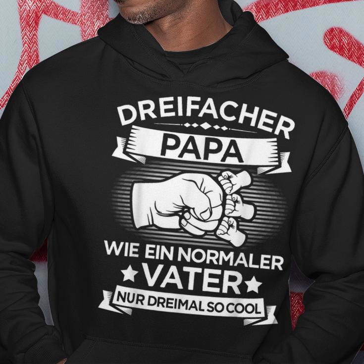 Dreifacher Papaater 3 Kinder Zumatertag Geburtstag Kapuzenpullover Lustige Geschenke