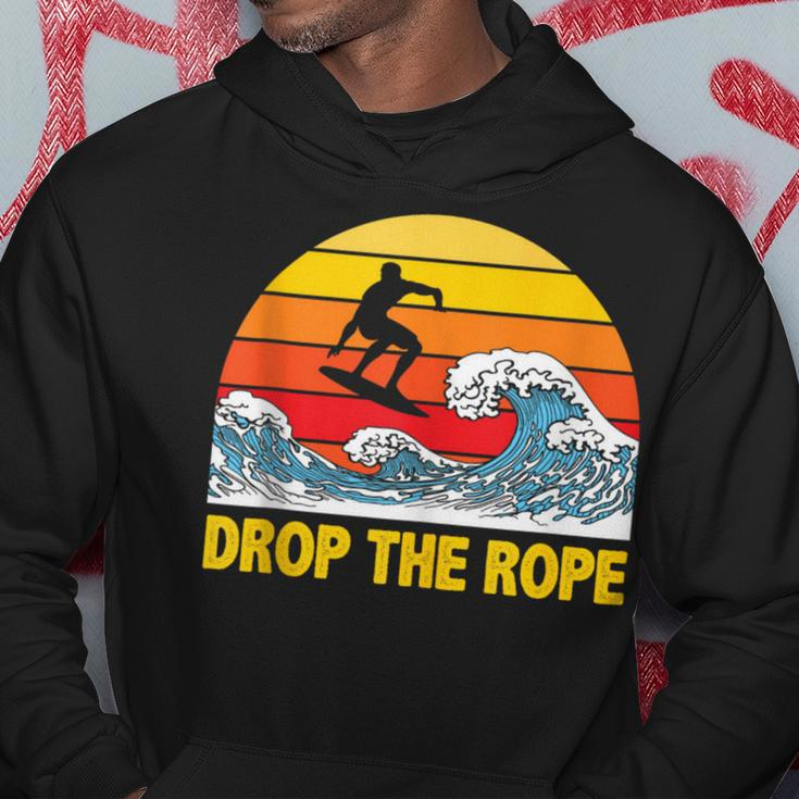 Drop The Rope Wakesurf Wakesurfing Boat Lake Surf Hoodie Unique Gifts