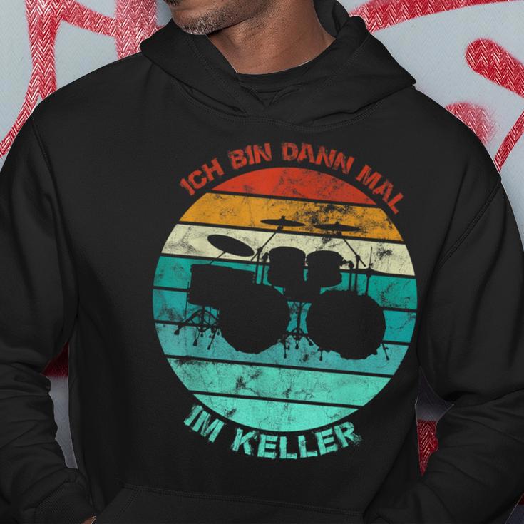 Drum Drum Drum Ich Bin Dann Mal Im Keller Vintage Hoodie Lustige Geschenke