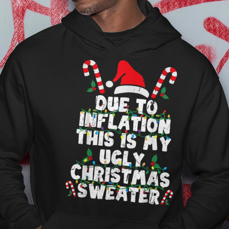 Due To Inflation This Is My Ugly Sweater Christmas Hoodie Funny Gifts