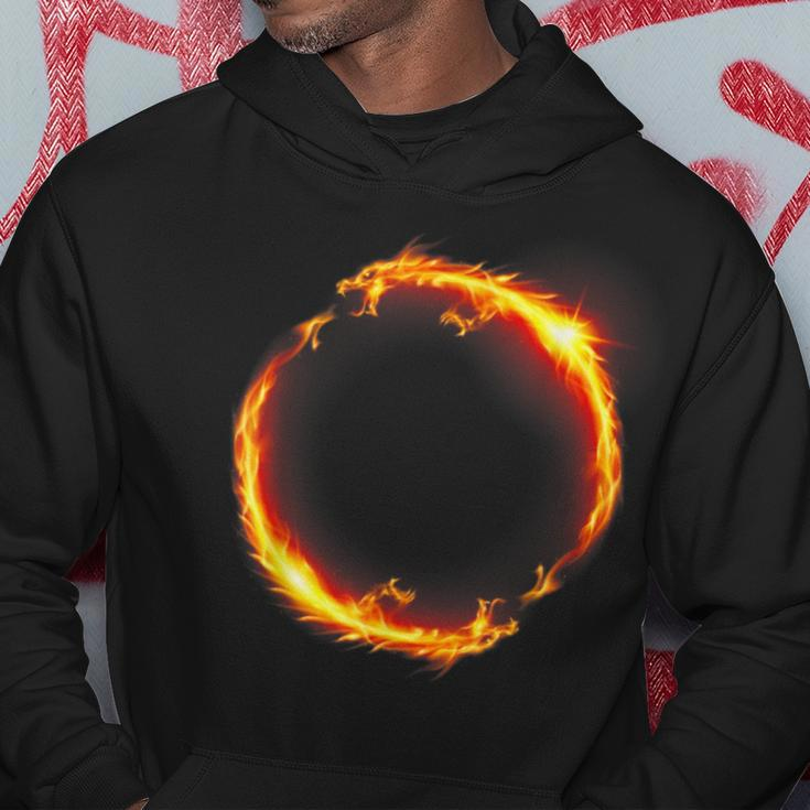 Dueling Dragons Fire Ring Hoodie Unique Gifts