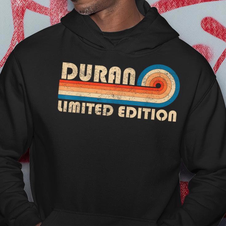 Duran Surname Retro Vintage 80S 90S Birthday Reunion Hoodie Unique Gifts