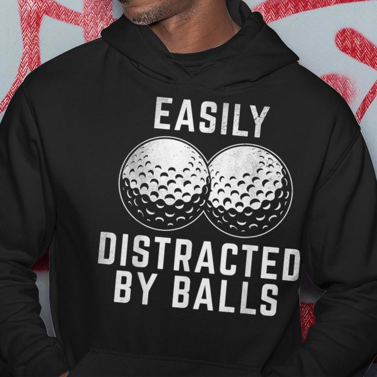 Easily Distracted By Balls Golfer Golf Ball Putt Hoodie Unique Gifts