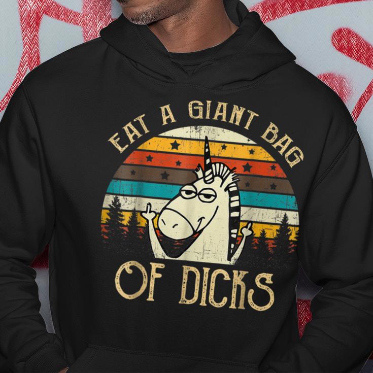 Eat A Giant Bag Of Dicks Einhorn Lustiger Spruch Hoodie Lustige Geschenke