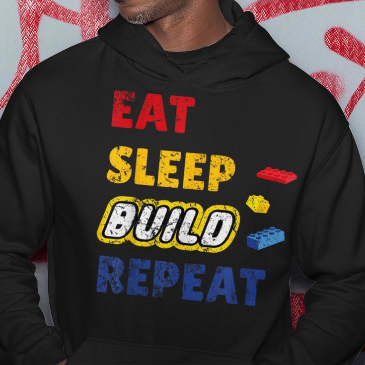 Eat Sleep Build Repeat Klemmbaustein Spielzeug Stones Hoodie Lustige Geschenke