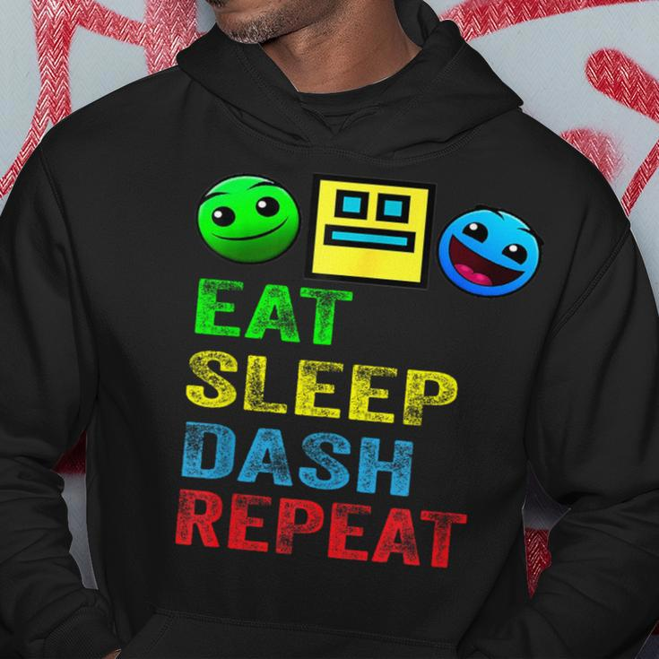 Eat Sleep Dash Repeat Video Game Geometry Video Gamer Hoodie Unique Gifts
