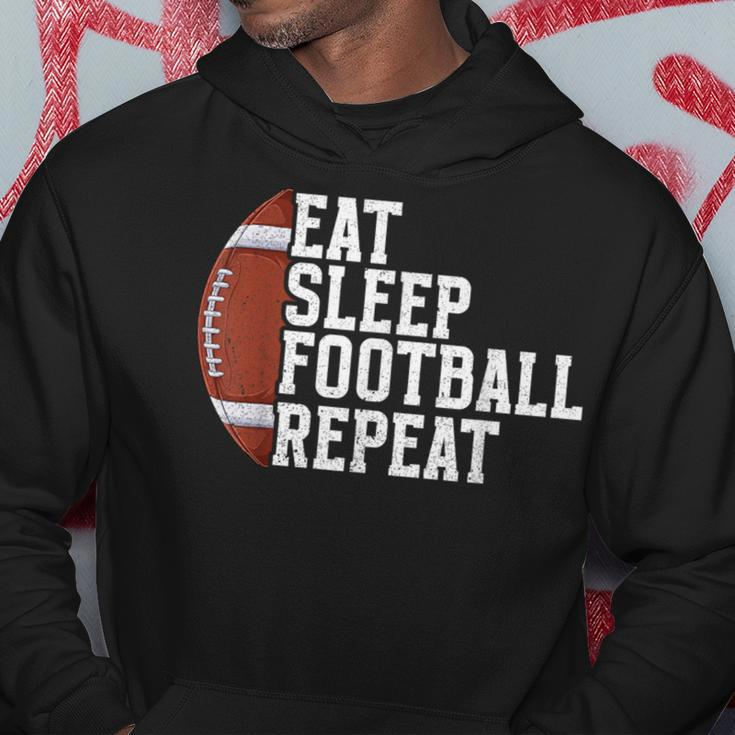 Eat Sleep Football Repeat Football Player Football Hoodie Funny Gifts