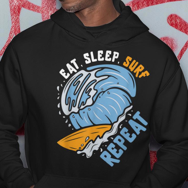 Eat Sleep Surf Repeat Surfing Hoodie Unique Gifts