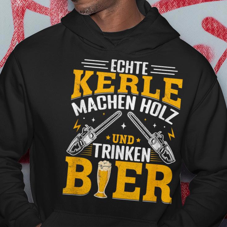 Echte Kerle Machen Holz Und Trinken Bier Kapuzenpullover Lustige Geschenke