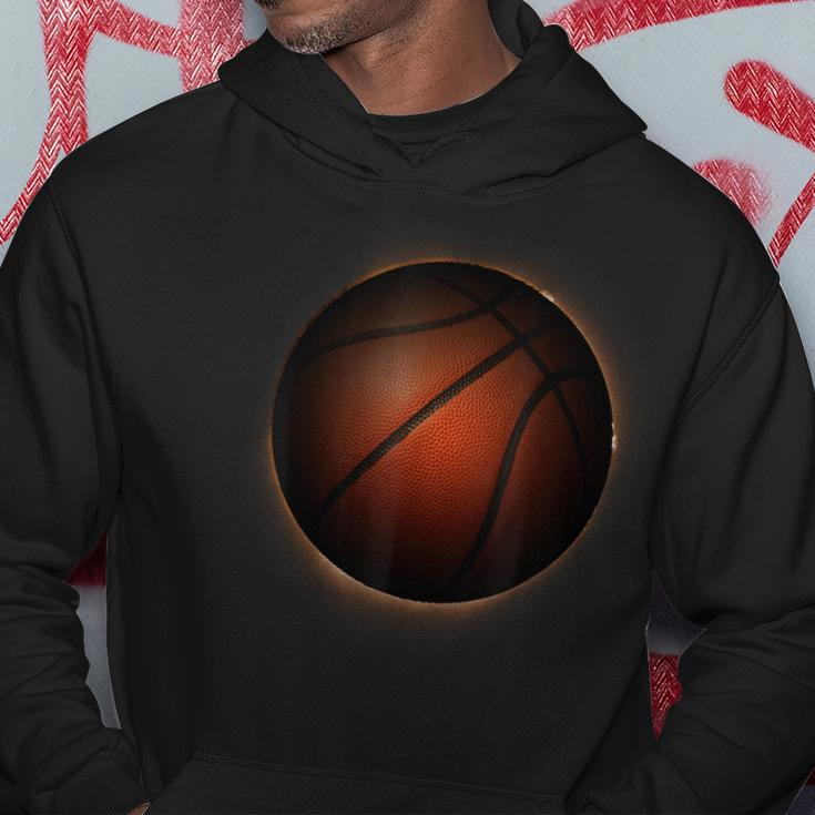 Eclipse 2024 Solar Moon Ball For Basketball Fans Hoodie Funny Gifts