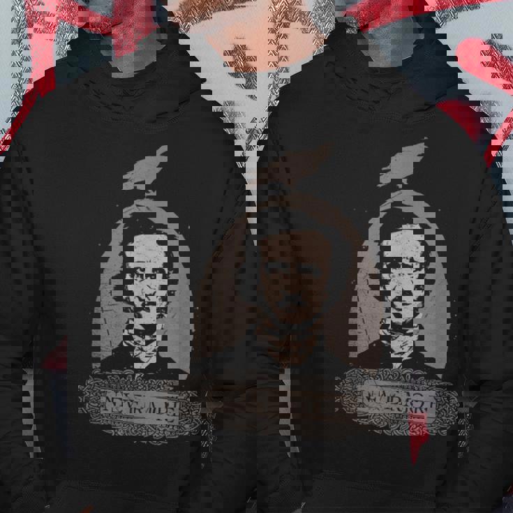 Edgar Allan Poe Cuervo Gótico Nunca Más Oculto Inglés Horror Sudadera Regalos divertidos