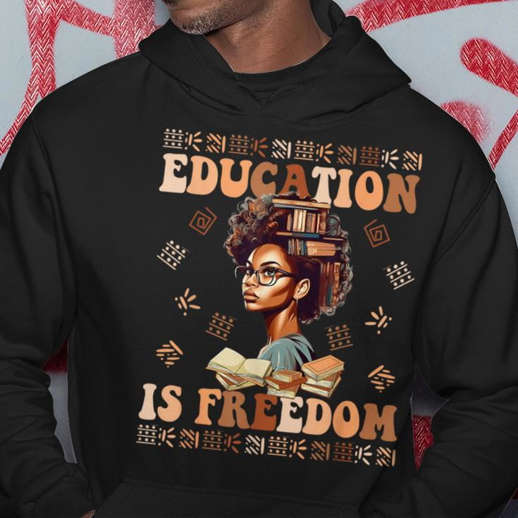 Education Is Freedom African American Black History Teacher Hoodie Unique Gifts