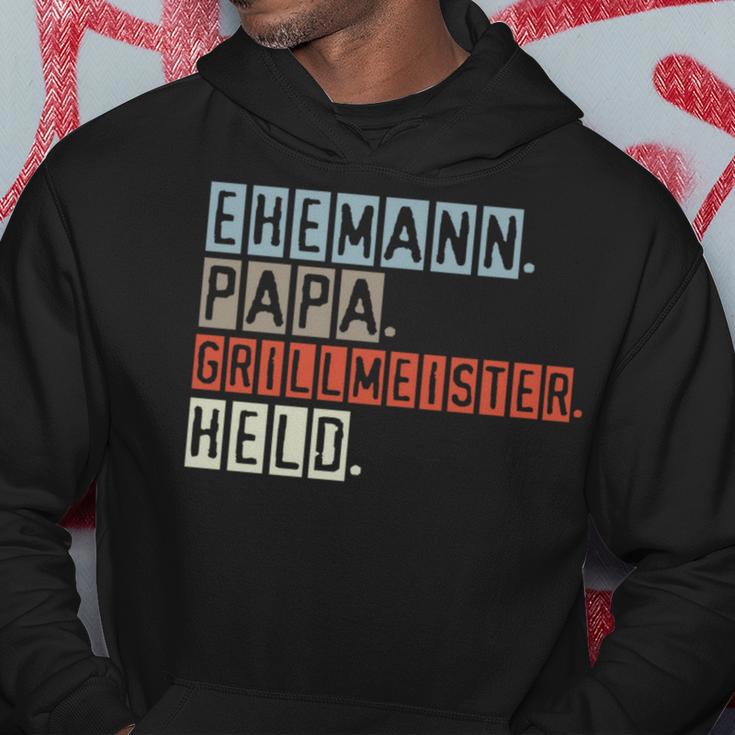 Ehemann Papa Grillmeister Held Grillen Geschenkatertag Kapuzenpullover Lustige Geschenke