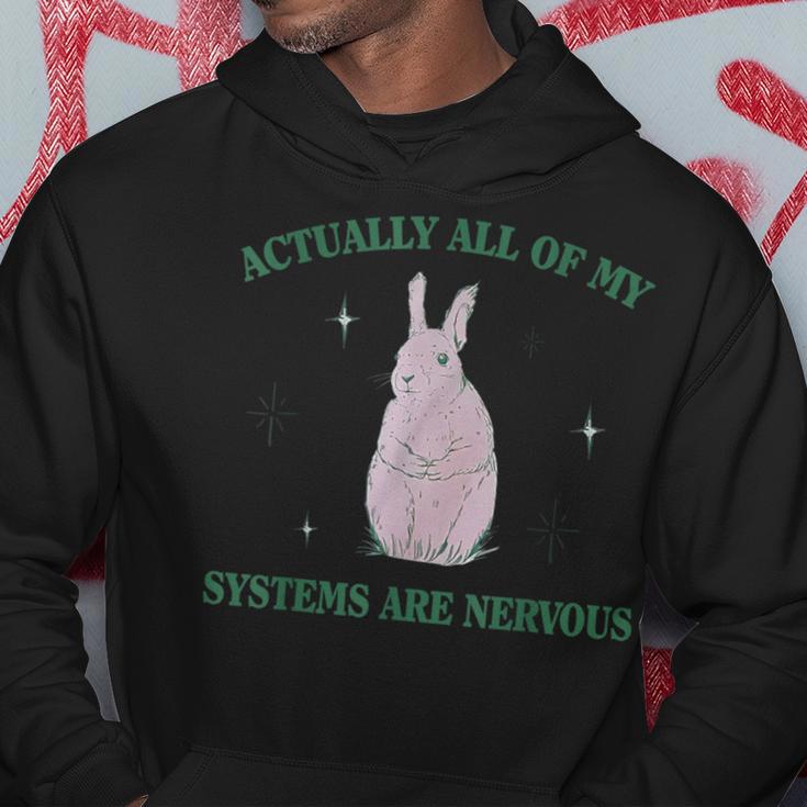 Eigentlich Sind Alle Meine Systeme Nervös Bunny Rabbit Hoodie Lustige Geschenke