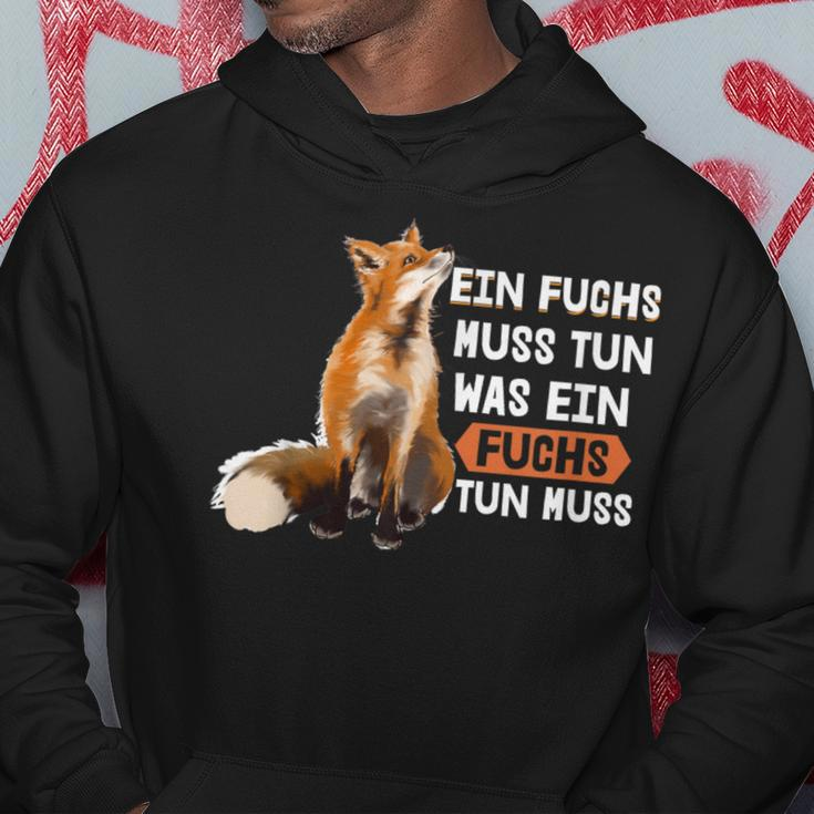 Ein Fuchs Muss Tun Was Ein Fuchs Tun Muss Painted Fox Hoodie Lustige Geschenke