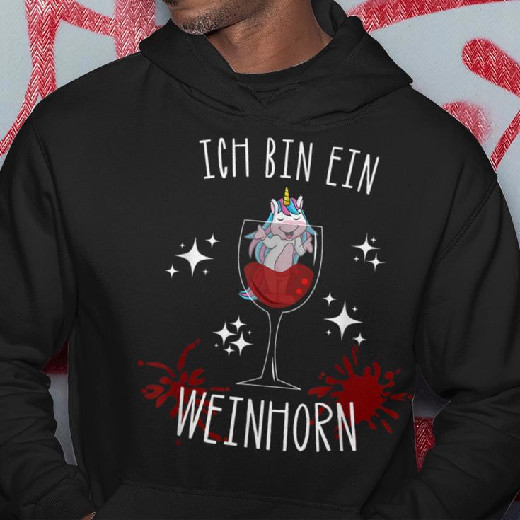 Einhorn Wein Weinhorn Weintrinker Weinliebhaber Alcohol Hoodie Lustige Geschenke